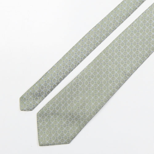 Marks and Spencer Mens Green Plaids & Checks Silk Pointed Tie One Size