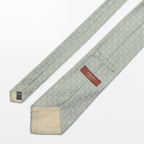 Marks and Spencer Mens Green Plaids & Checks Silk Pointed Tie One Size