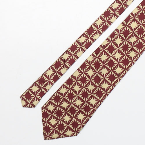 Jonelle Mens Multicoloured Geometric Silk Pointed Tie One Size