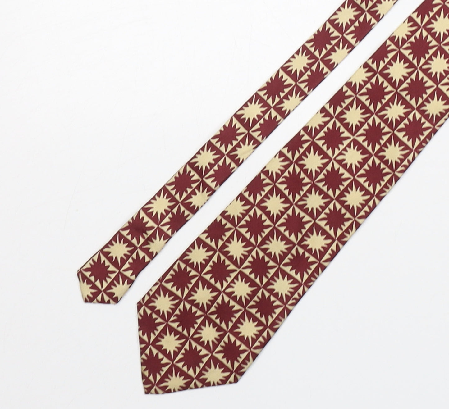 Jonelle Mens Multicoloured Geometric Silk Pointed Tie One Size