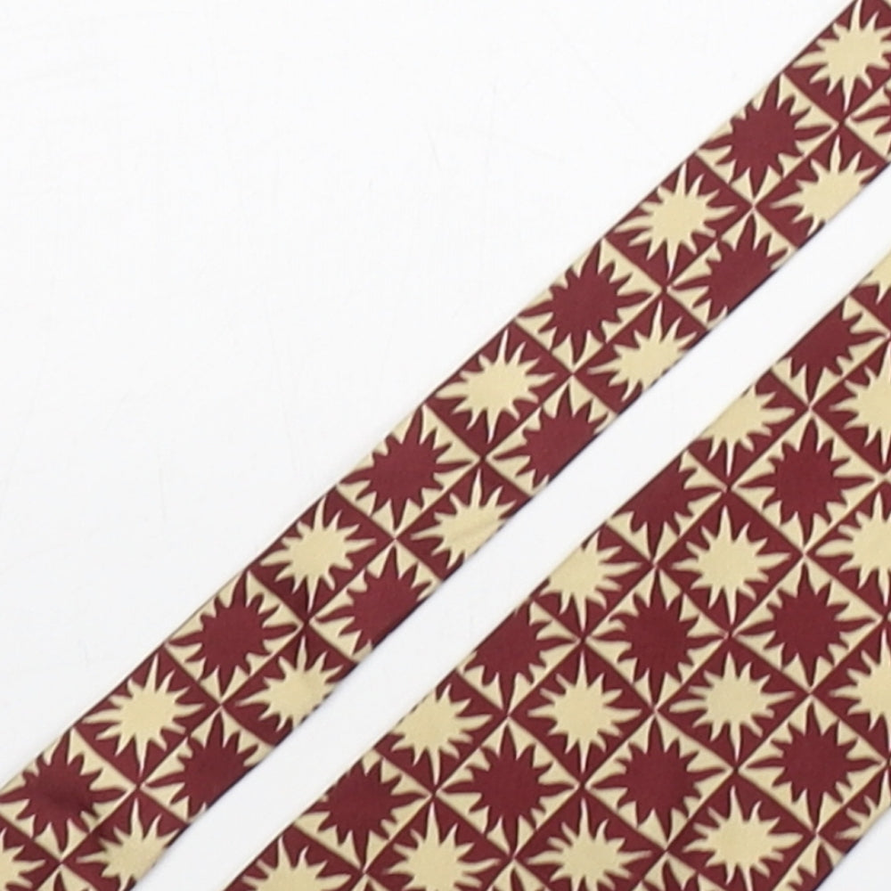 Jonelle Mens Multicoloured Geometric Silk Pointed Tie One Size