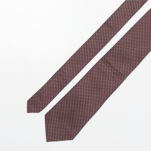 John Lewis  Mens Red Polka Dot Silk Pointed Tie One Size
