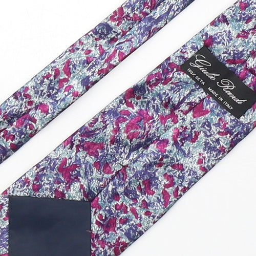 Giulio Randi Mens Multicoloured Geometric Silk Pointed Tie One Size