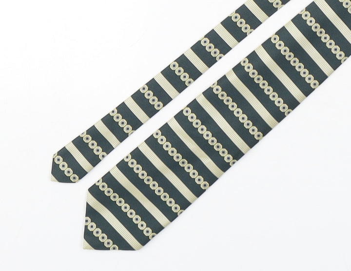 Burton Mens Multicoloured Striped Polyester Pointed Tie One Size