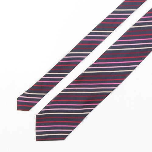 Burton  Mens Multicoloured Striped Polyester Pointed Tie One Size