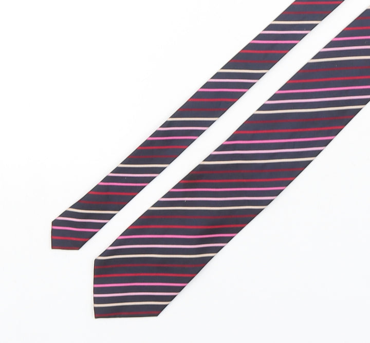 Burton Mens Multicoloured Striped Polyester Pointed Tie One Size