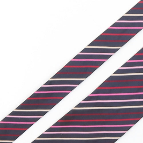Burton  Mens Multicoloured Striped Polyester Pointed Tie One Size