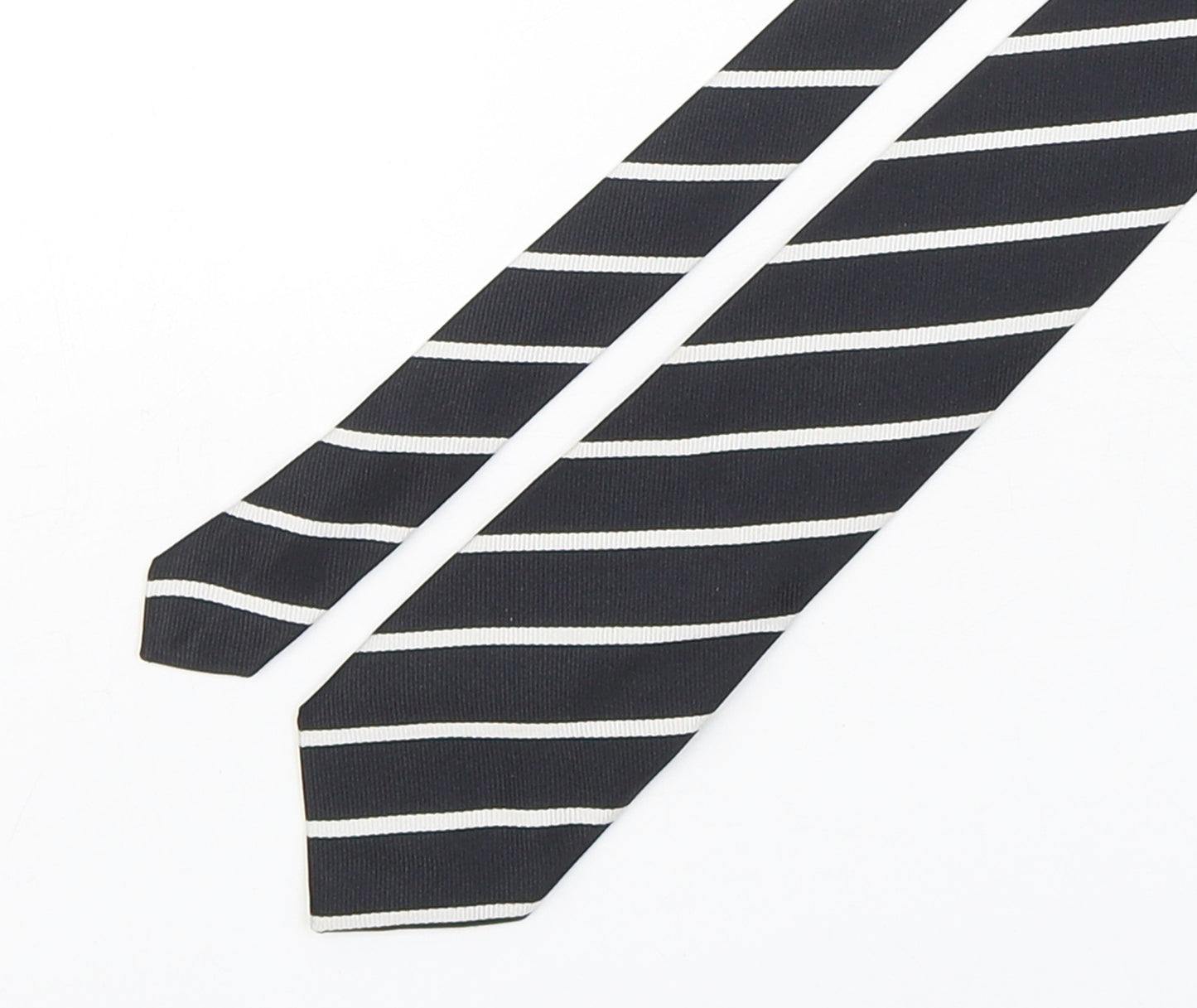 Marks and Spencer Mens Multicoloured Striped Silk Pointed Tie One Size
