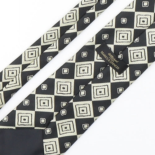 Marks and Spencer Mens Multicoloured Geometric Polyester Pointed Tie One Size