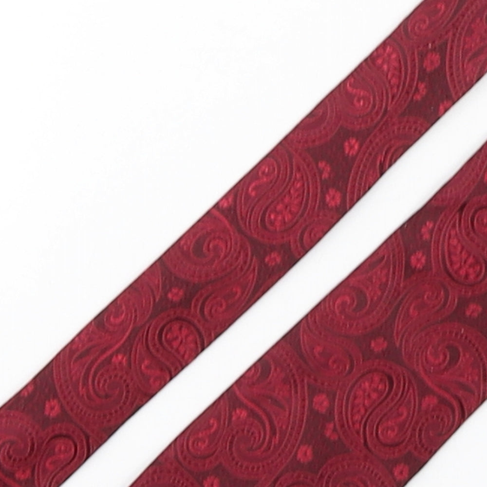 Paul Costelloe Mens Red Paisley Silk Pointed Tie One Size