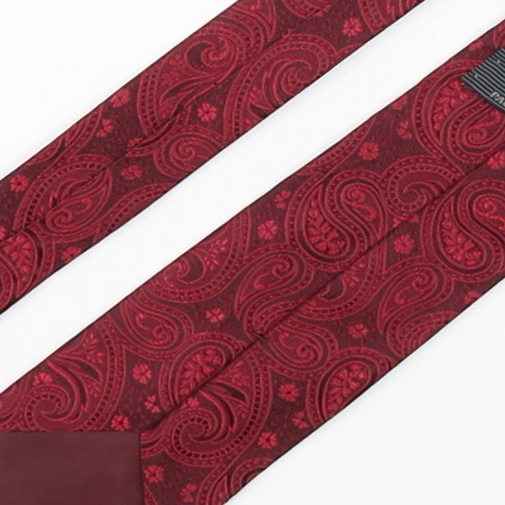 Paul Costelloe Mens Red Paisley Silk Pointed Tie One Size