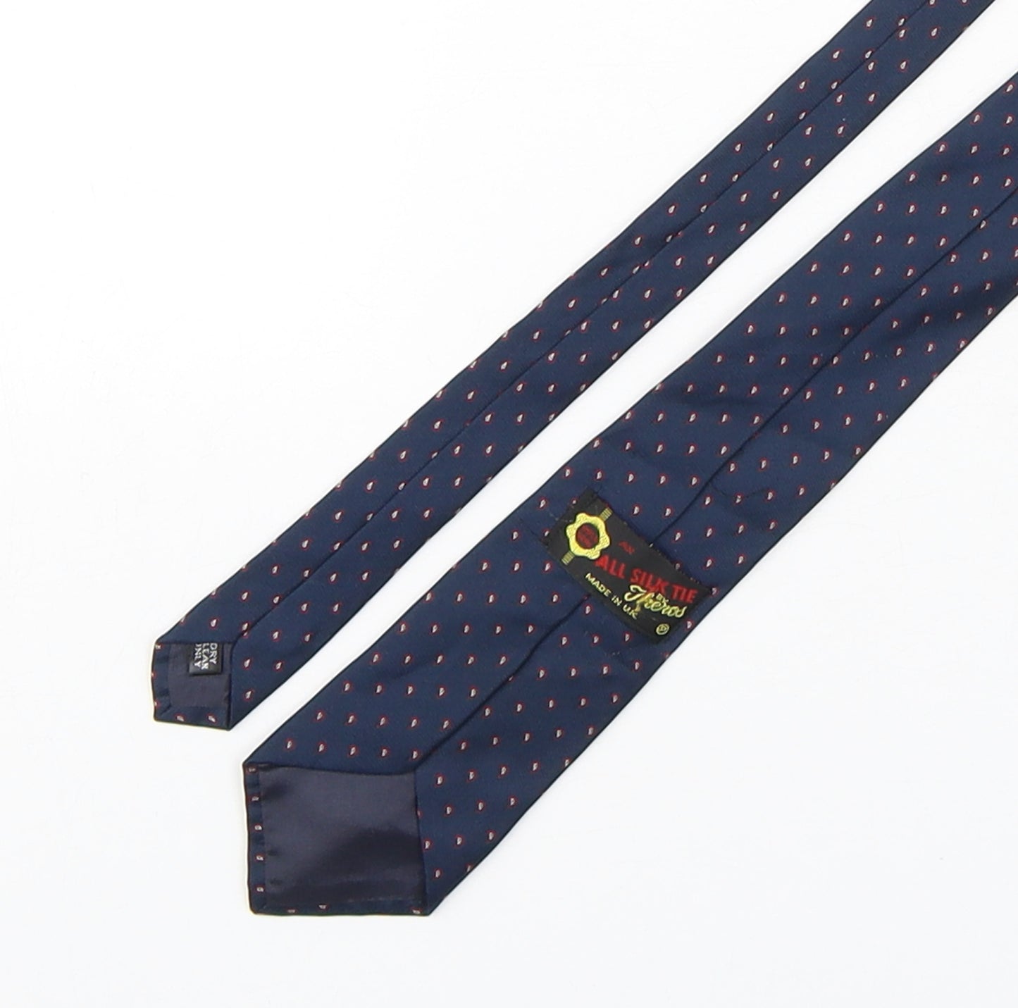 Theros Mens Blue Paisley Silk Pointed Tie One Size