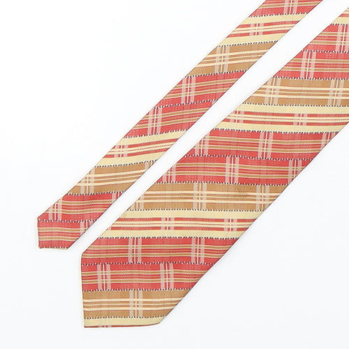 Skopes  Mens Multicoloured Plaids & Checks Polyester Pointed Tie One Size