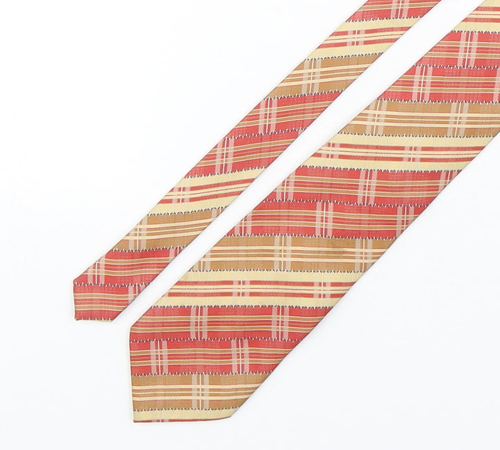 Skopes Mens Multicoloured Plaids & Checks Polyester Pointed Tie One Size