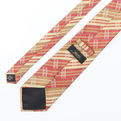 Skopes  Mens Multicoloured Plaids & Checks Polyester Pointed Tie One Size