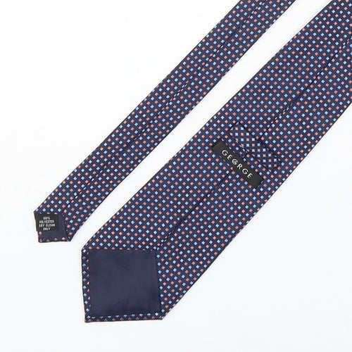 George Mens Multicoloured Plaids & Checks Polyester Pointed Tie One Size