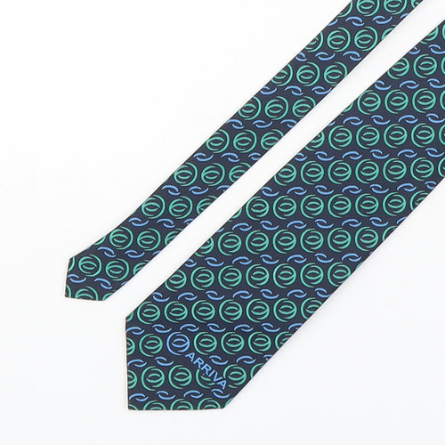 Allen & Douglas Mens Multicoloured Geometric Polyester Pointed Tie One Size