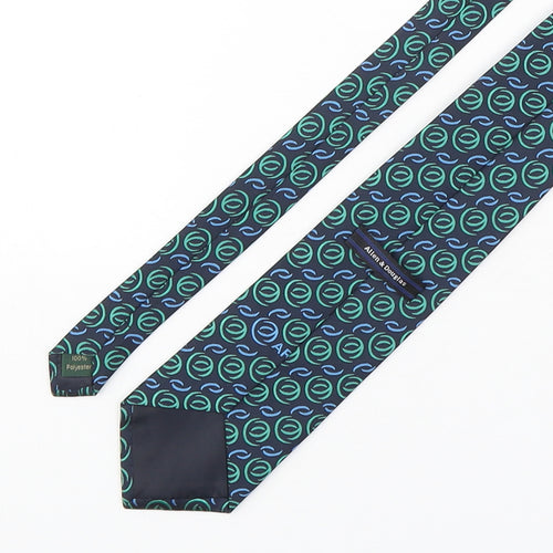 Allen & Douglas Mens Multicoloured Geometric Polyester Pointed Tie One Size