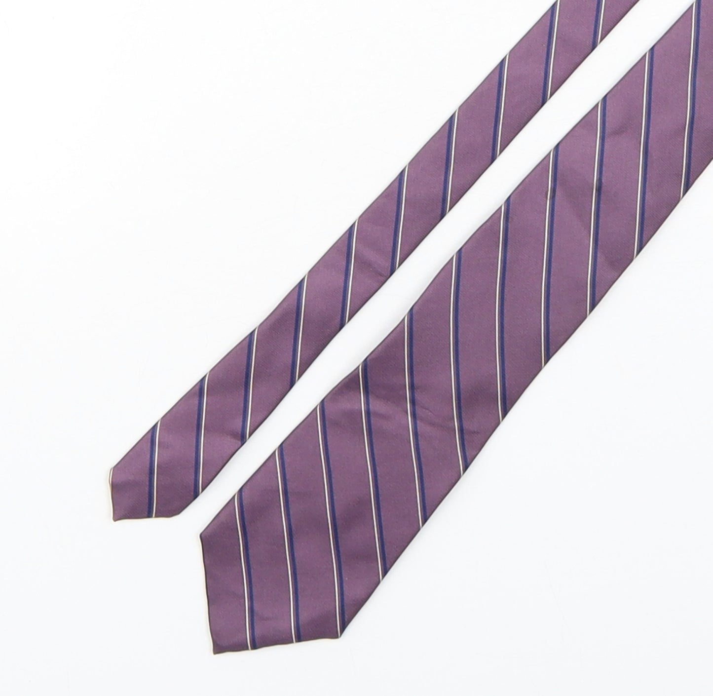 Yves Saint Laurent Mens Multicoloured Striped Silk Pointed Tie One Size