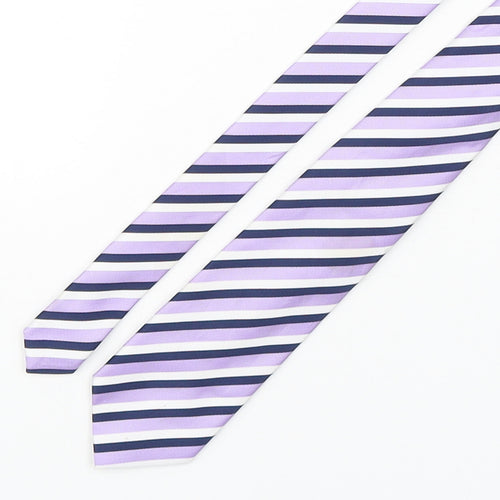 Greenwoods  Mens Multicoloured Striped Polyester Pointed Tie One Size