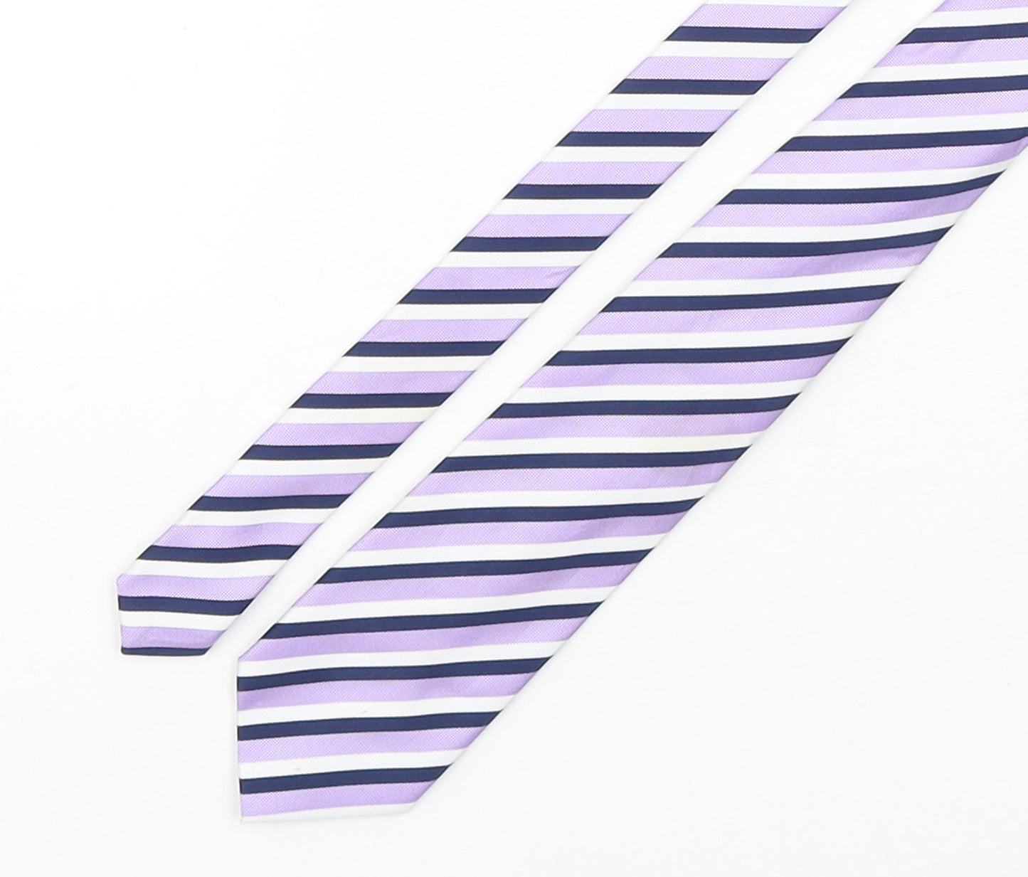 Greenwoods  Mens Multicoloured Striped Polyester Pointed Tie One Size