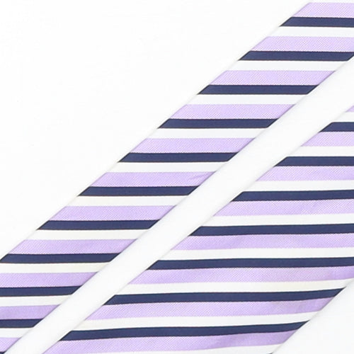Greenwoods  Mens Multicoloured Striped Polyester Pointed Tie One Size
