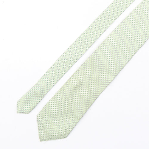 Tie Rack Mens Green Geometric Silk Pointed Tie One Size