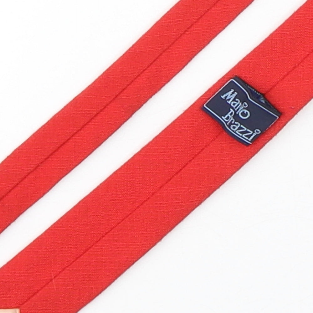 Mario Brazzi Mens Red  Wool Pointed Tie One Size