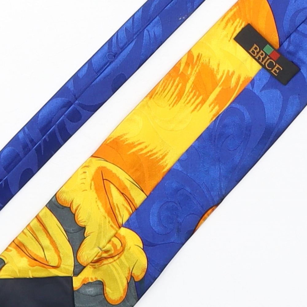 BRICE Mens Multicoloured Geometric Polyester Pointed Tie One Size - winnie the pooh
