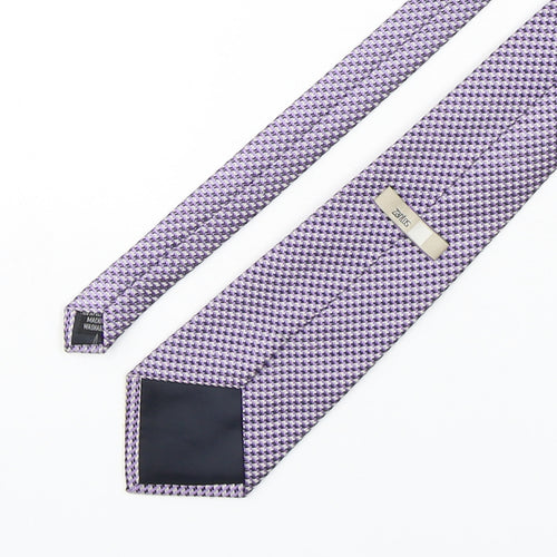 Zantos Mens Purple Plaids & Checks Polyester Pointed Tie One Size
