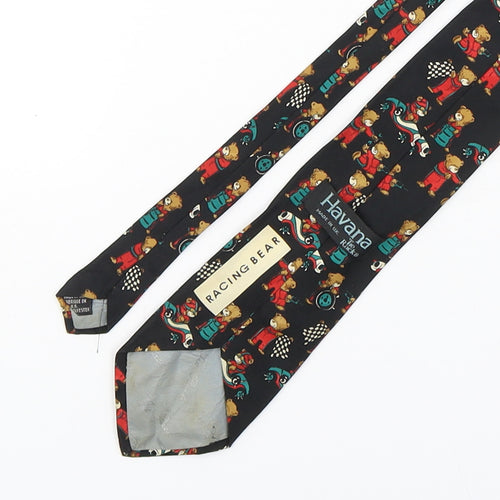 Havana  Mens Multicoloured Geometric Polyester Pointed Tie One Size - Racing Bear