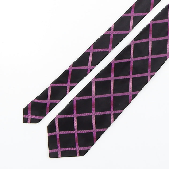 Fellini Mens Multicoloured Geometric Silk Pointed Tie One Size