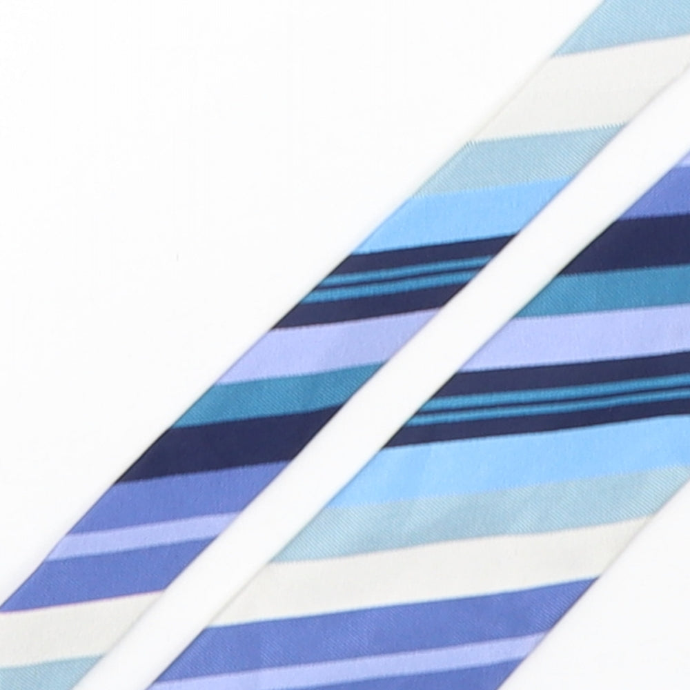 Marks and Spencer Mens Multicoloured Striped Silk Pointed Tie One Size