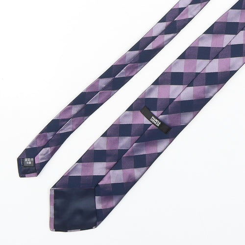 Marks and Spencer Mens Multicoloured Plaids & Checks Polyester Pointed Tie One Size