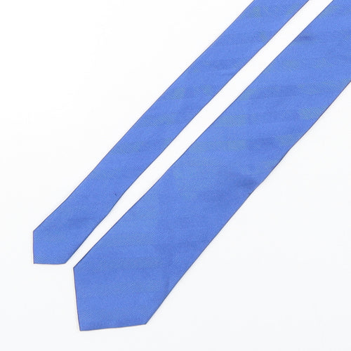 Marks and Spencer Mens Blue  Silk Pointed Tie One Size