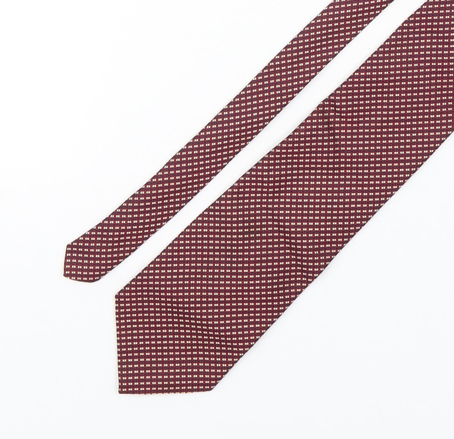 Pierre Cardin  Mens Multicoloured Geometric Silk Pointed Tie One Size