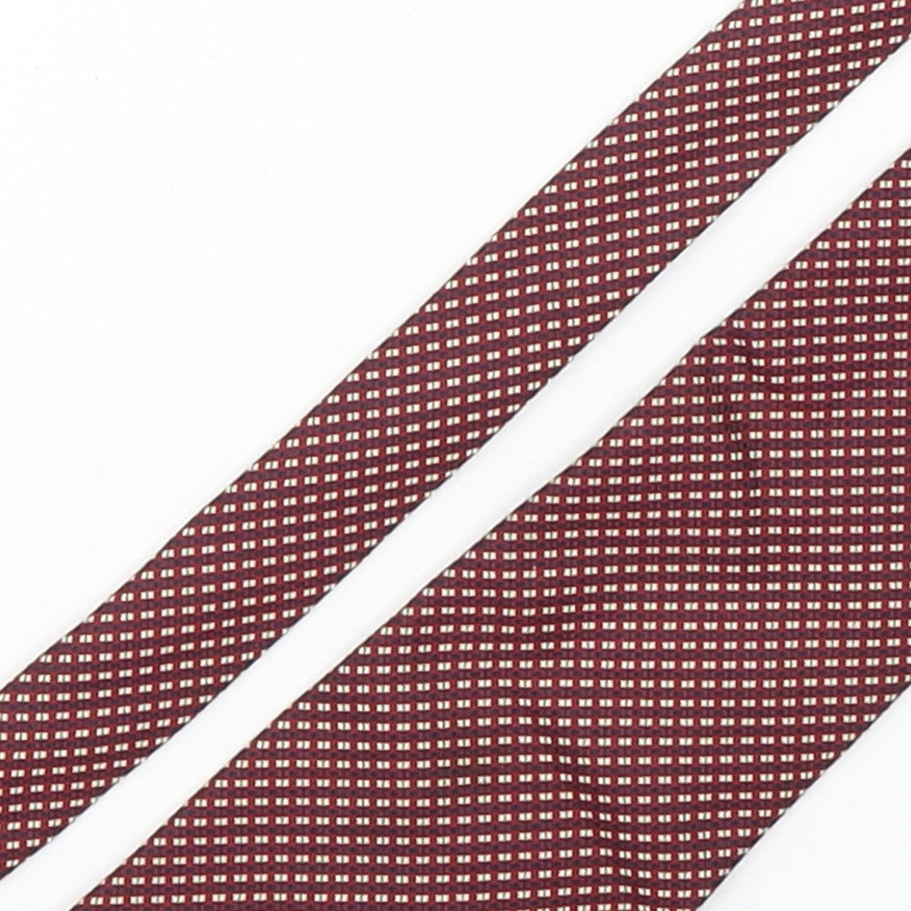 Pierre Cardin  Mens Multicoloured Geometric Silk Pointed Tie One Size