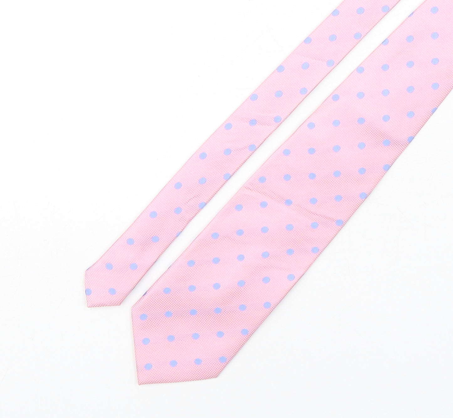 Austin Reed Mens Pink Polka Dot Silk Pointed Tie One Size