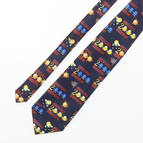 Rene Chagal  Mens Multicoloured Geometric Silk Pointed Tie One Size - Millenium