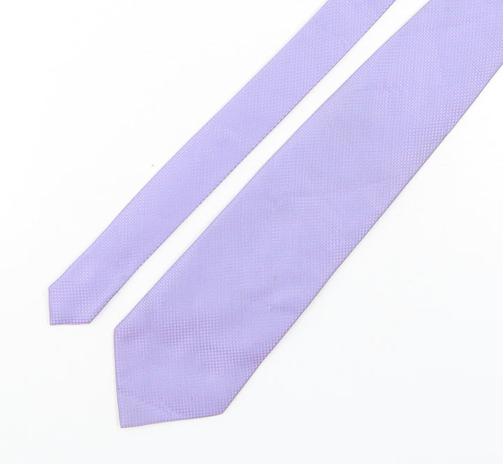Burton  Mens Purple Grenadine Polyester Pointed Tie One Size