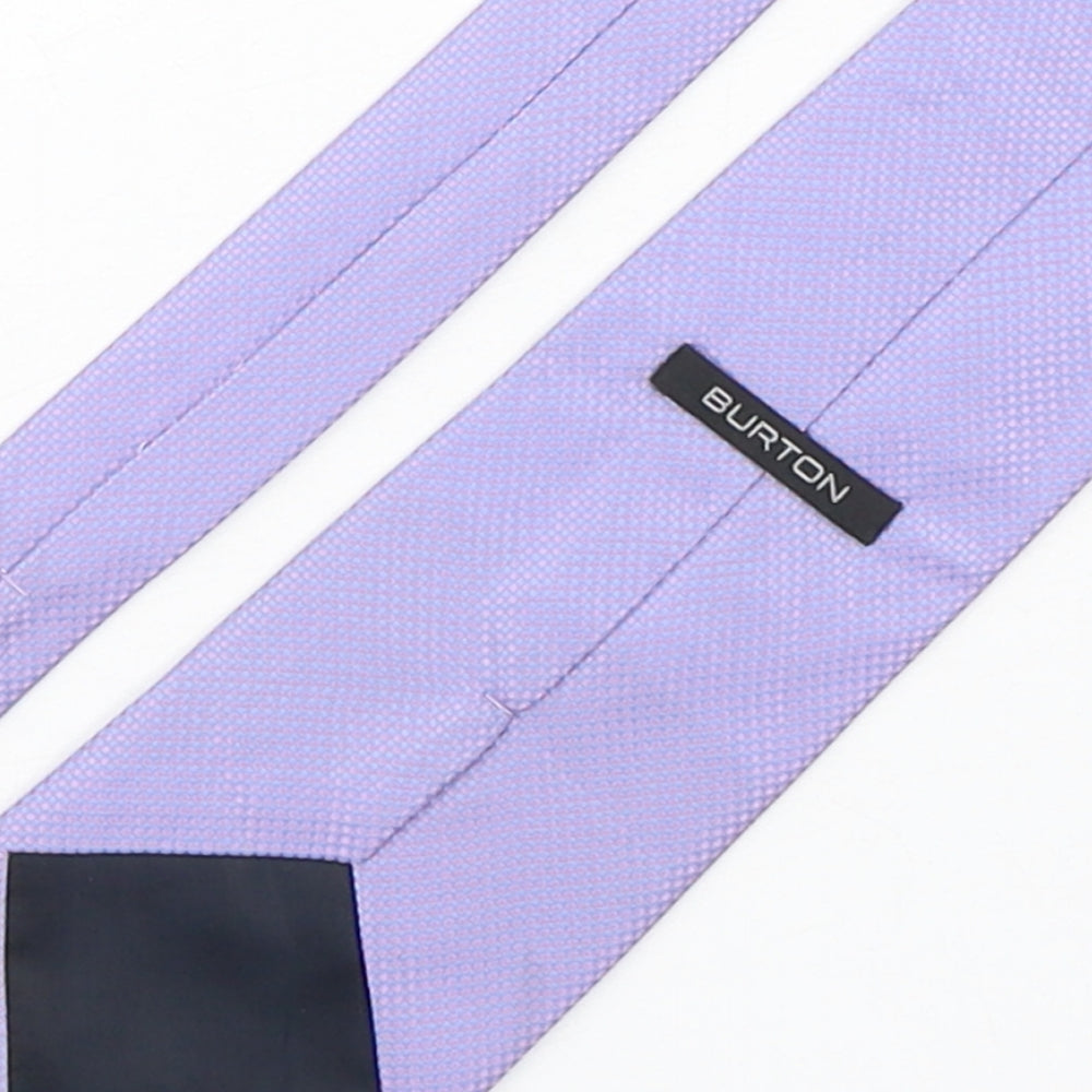 Burton  Mens Purple Grenadine Polyester Pointed Tie One Size