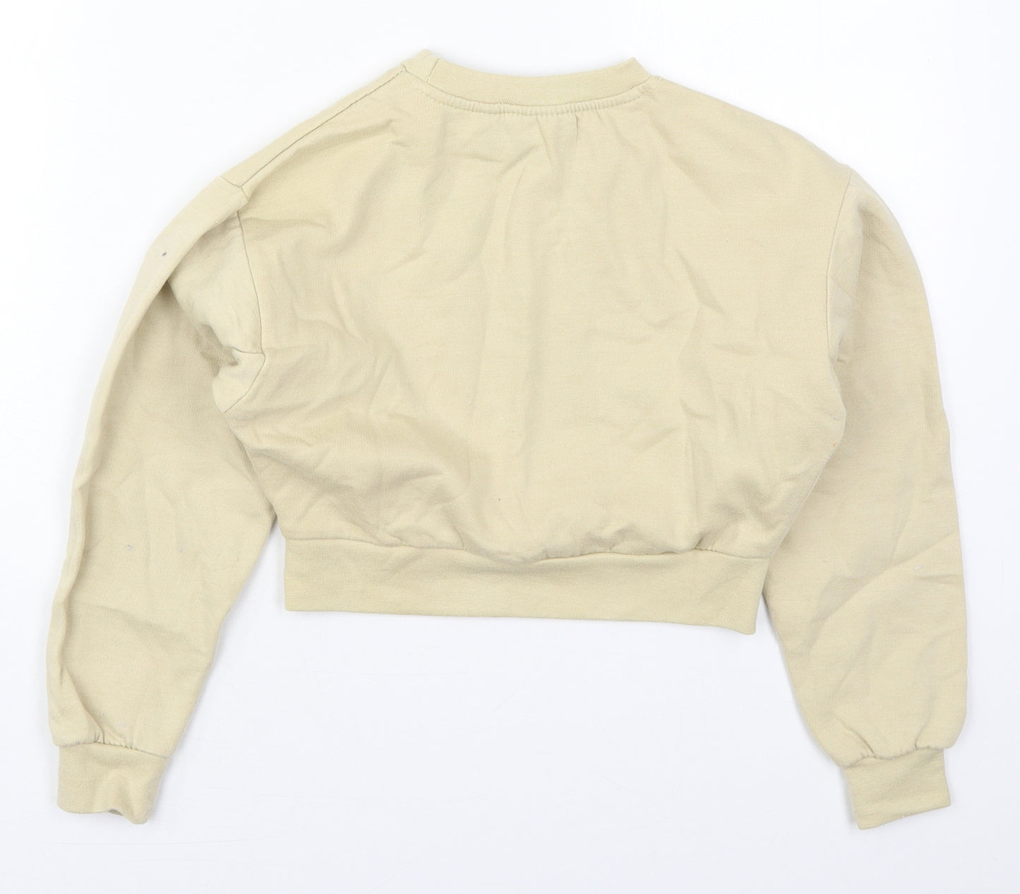 LilyLane Girls Beige  Cotton Pullover Sweatshirt Size 9-10 Years  Pullover