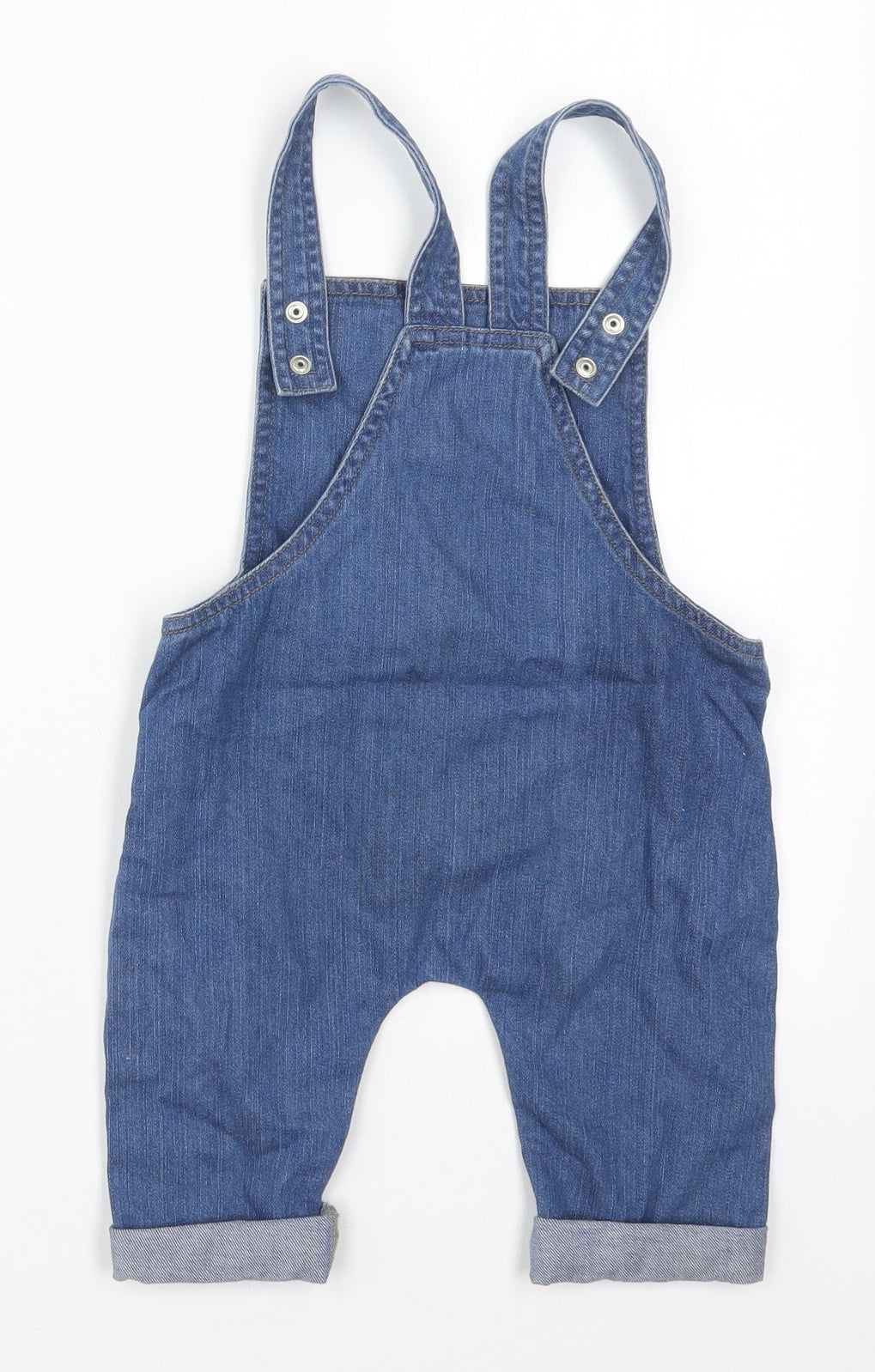 Baby Bugs Baby Blue  Cotton Dungaree One-Piece Size 12-18 Months  Button - Jensen