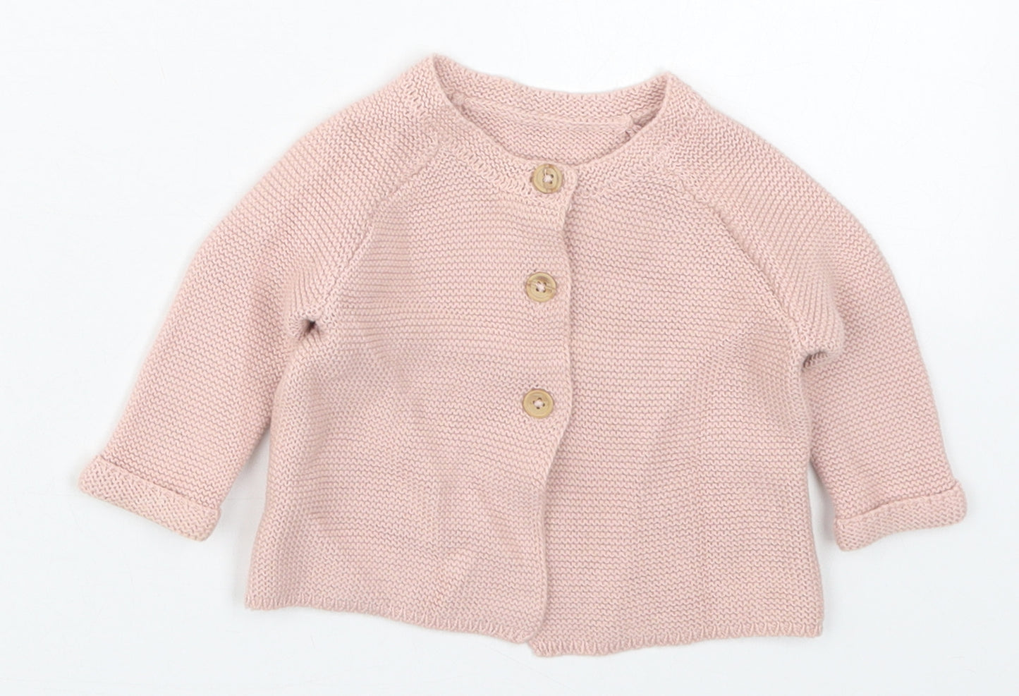 George Girls Pink  Cotton Cardigan Jumper One Size  Button