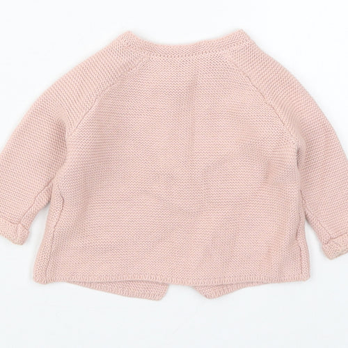 George Girls Pink  Cotton Cardigan Jumper One Size  Button