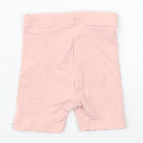 George Girls Pink  Cotton Cropped Leggings Size 0-3 Months