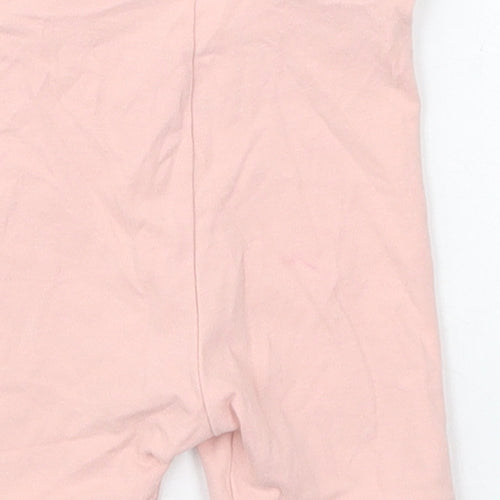 George Girls Pink  Cotton Cropped Leggings Size 0-3 Months