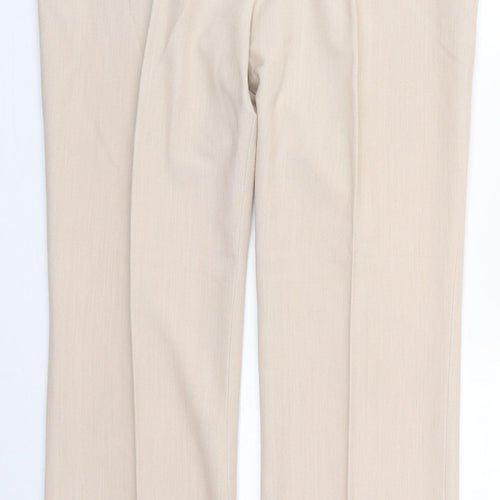 Gerard Womens Beige  Polyester Trousers  Size 16 L30 in Regular Button