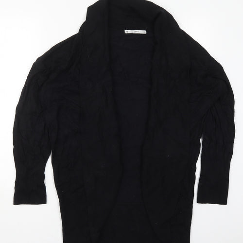 Woman Womens Black V-Neck  Viscose Cardigan Jumper Size XL