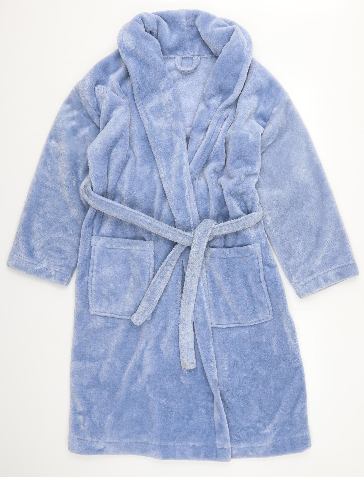 Marks and Spencer Womens Blue  Polyester Kimono Robe Size 12  Tie